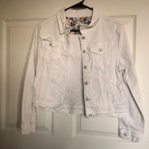 White jean jacket